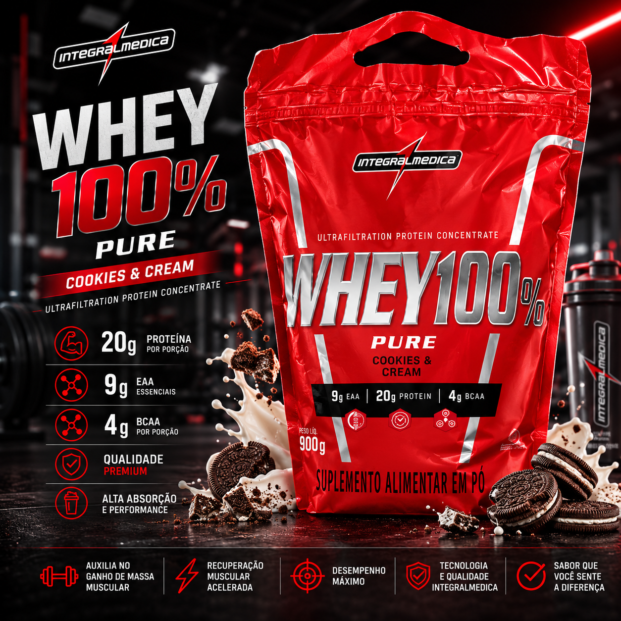 100% Whey Concentrado Integralmédica