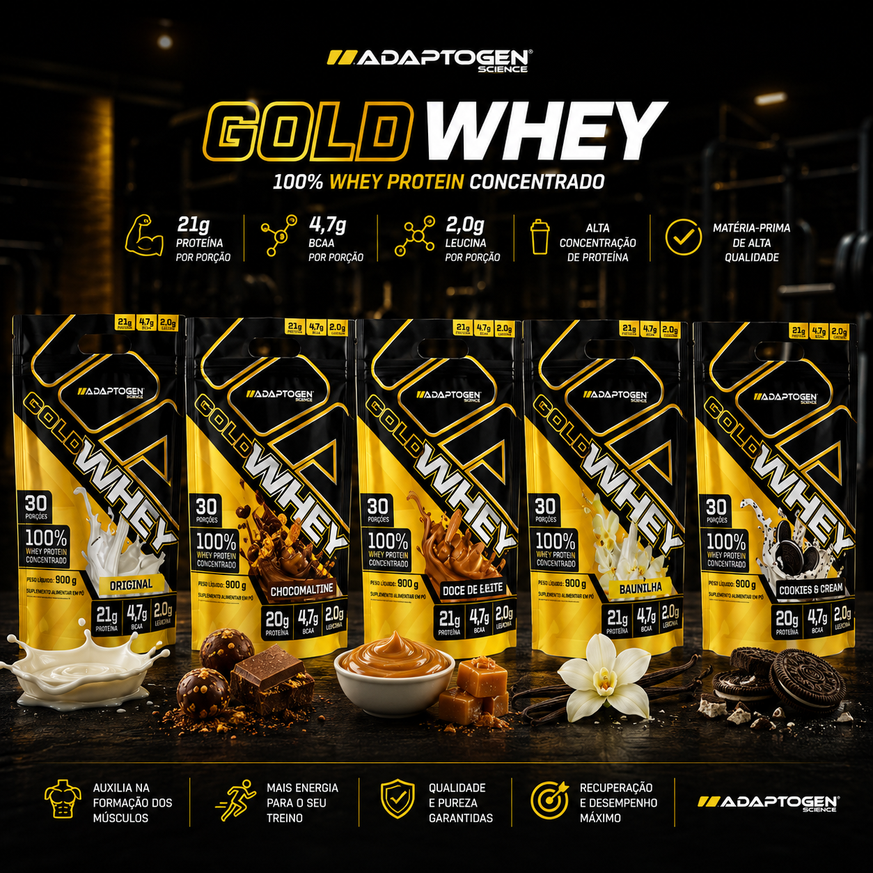 Gold Whey Concentrado Adaptogen